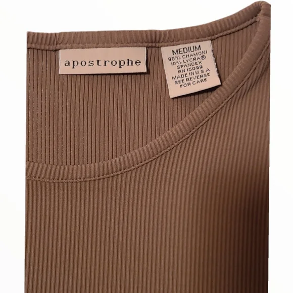 apostrophe  Woman's short sleeve ribbed top size M - Picture 5 of 5